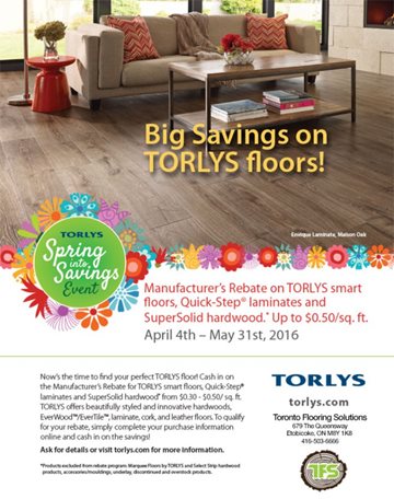 Big Savings on Torlys Floors torlyspromo1